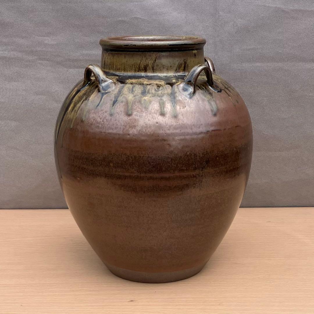 丹波焼 尾中窯 市野克造 飾壷 共箱