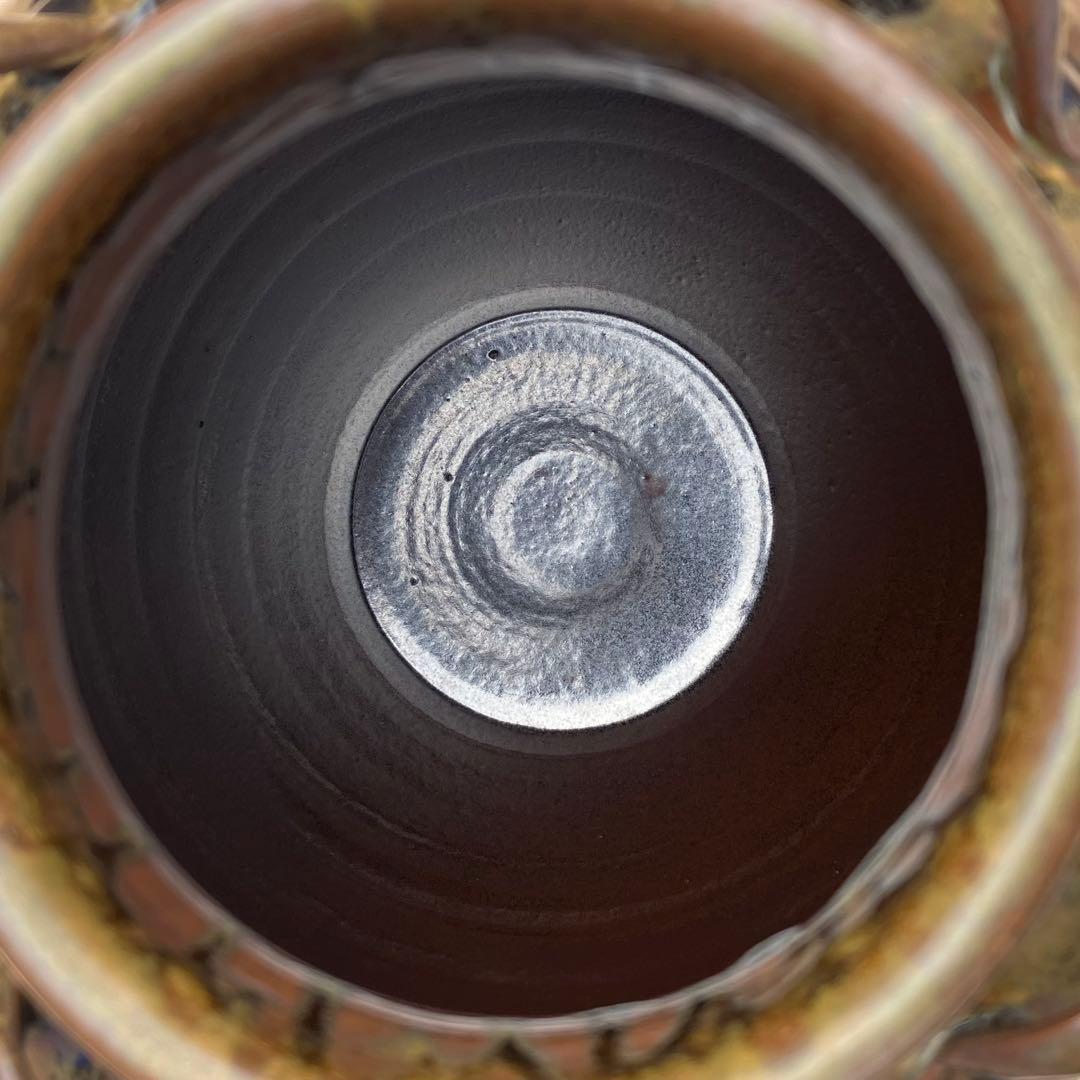 丹波焼 尾中窯 市野克造 飾壷 共箱