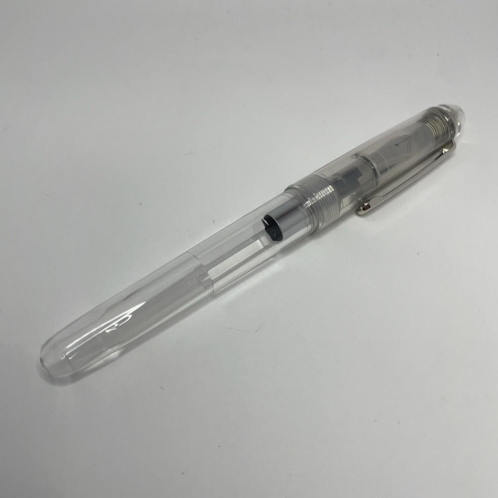 【美品】プラチナ万年筆 PNB-18000 #4-4 レイククリスタル太字（B）