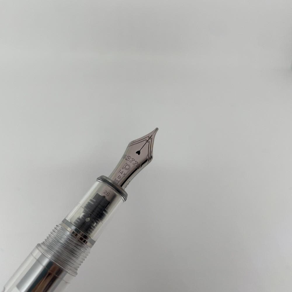 【美品】プラチナ万年筆 PNB-18000 #4-4 レイククリスタル太字（B）