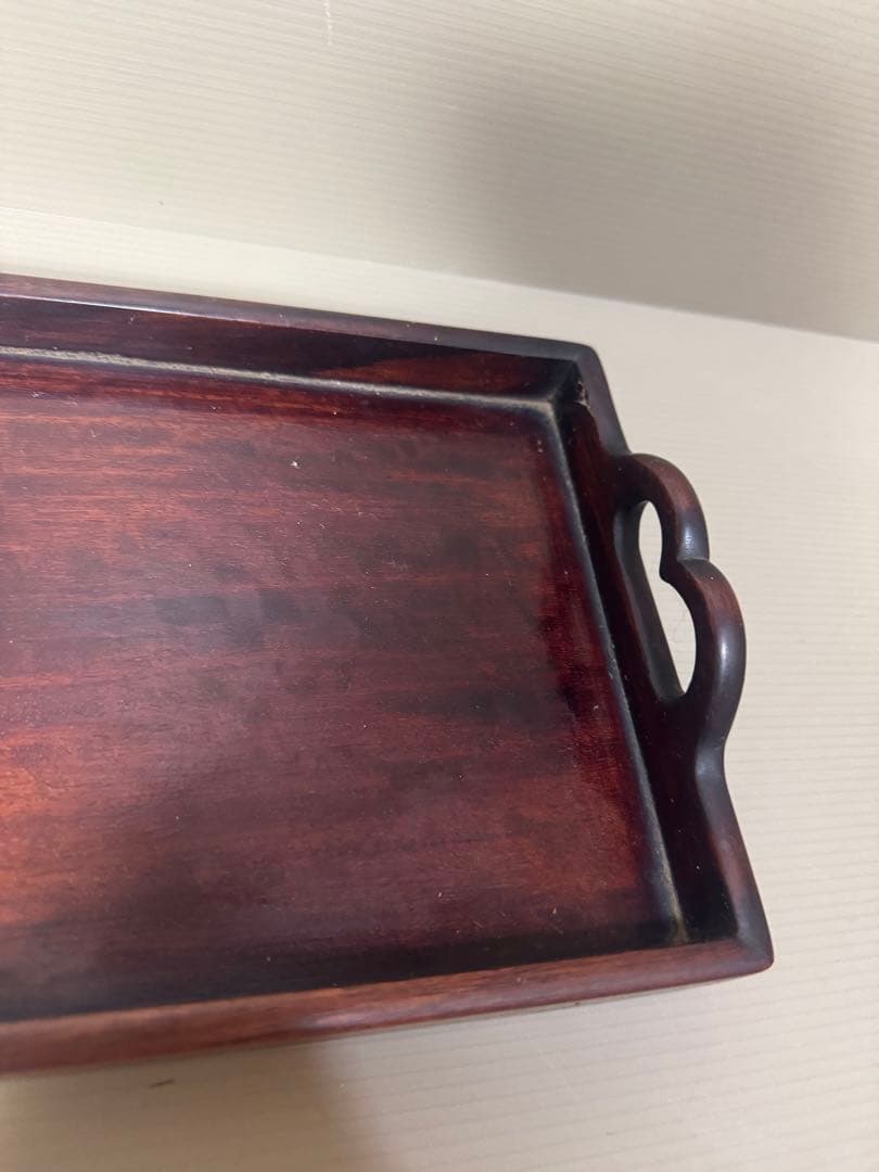 2100  唐木　煎茶盆1客　木箱3客　時代物