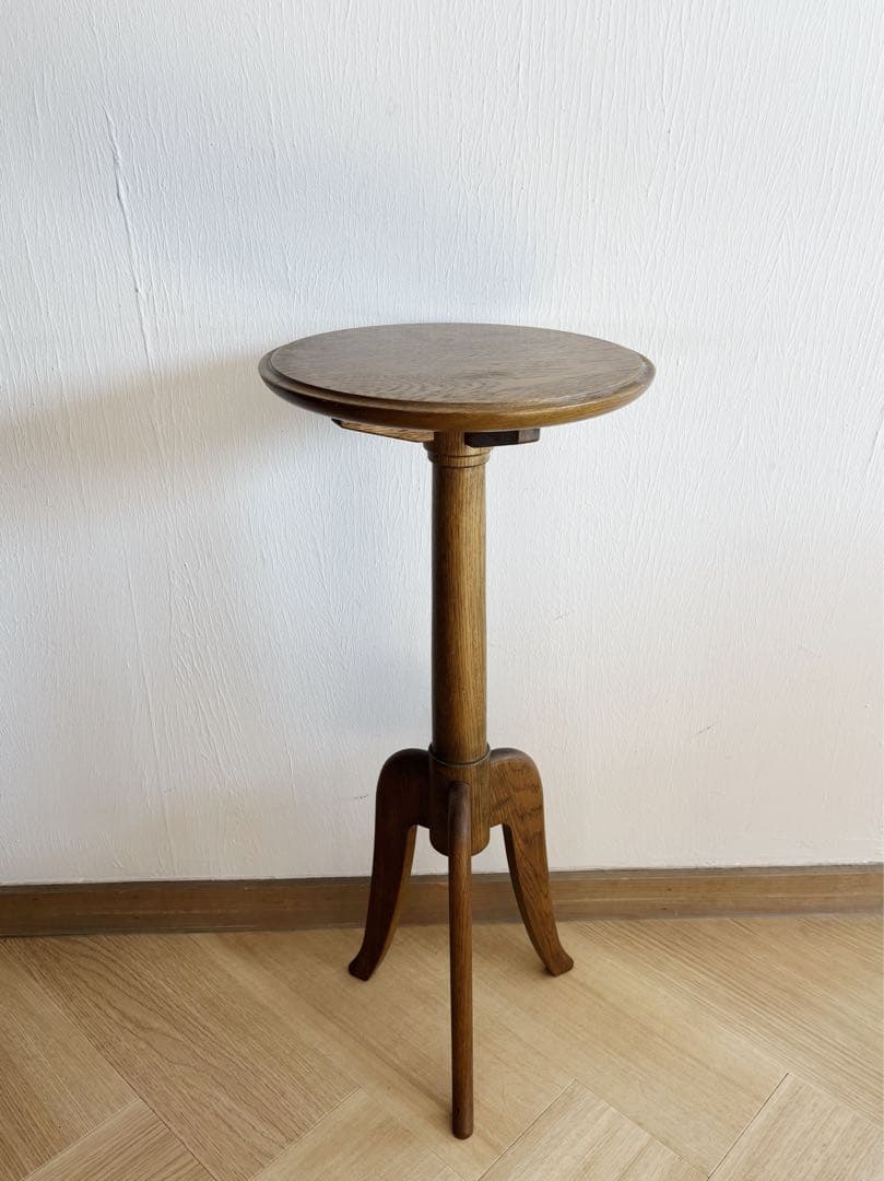 サイドテーブル　旭川家具　木工家具　工芸品　アンティーク　ヴィンテージ　北欧