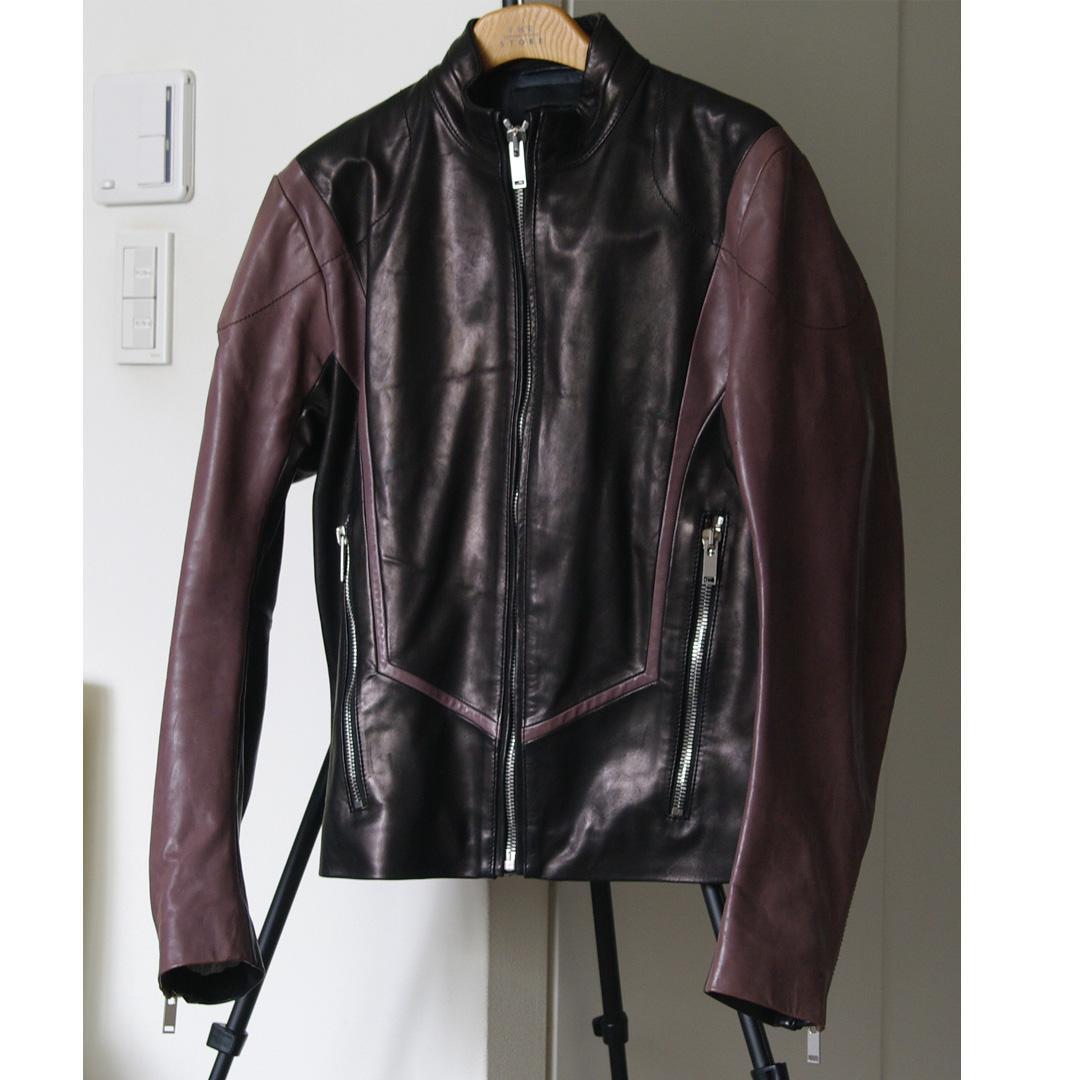 ディーゼル レザージャケット シングル ライダース　羊革　48