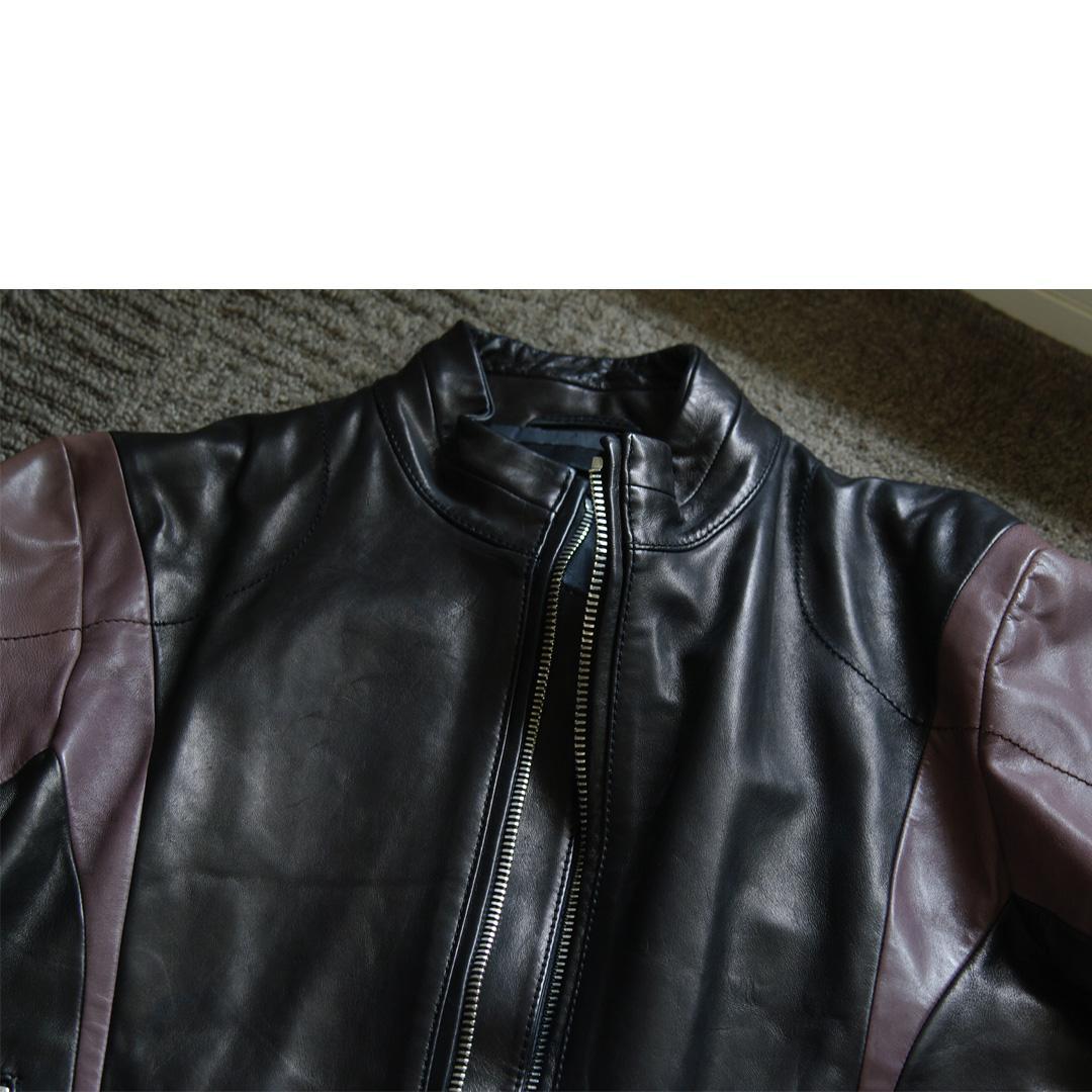 ディーゼル レザージャケット シングル ライダース　羊革　48