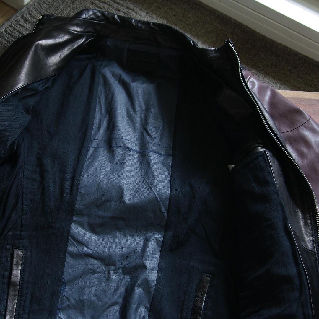 ディーゼル レザージャケット シングル ライダース　羊革　48