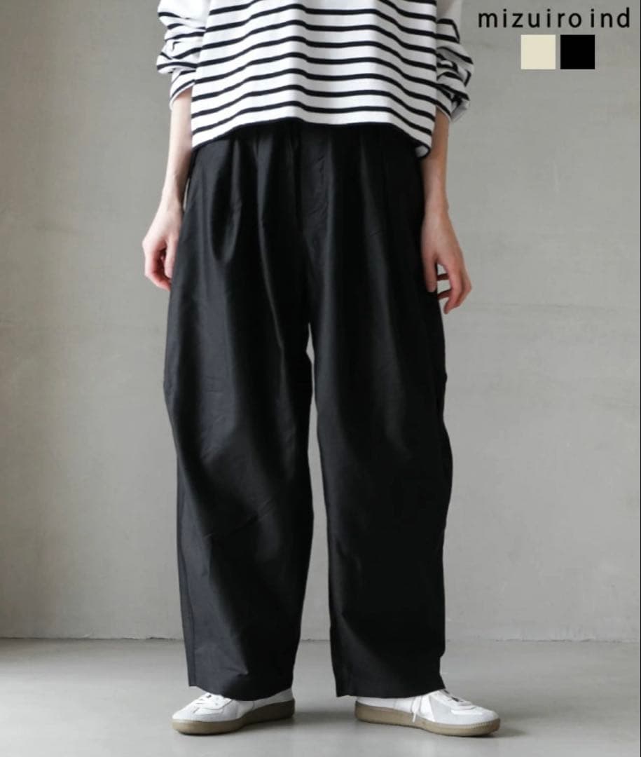mizuiro ind ミズイロインド　モールスキンワイドカーゴパンツ