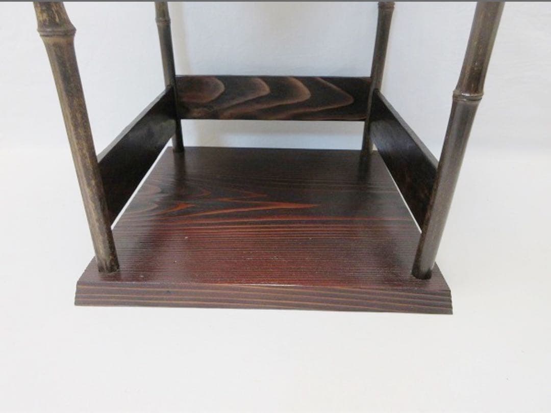 ほぼ未使用 茶道具 一茶庵 ふくさ棚 十二棚の内 煎茶棚 二重棚 茶の湯の棚共箱