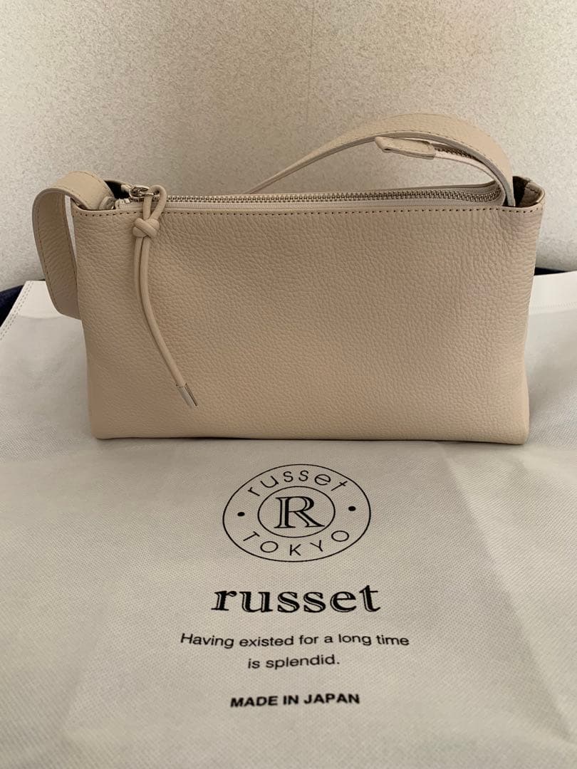 russet レザー2WAYショルダーバッグ アイボリー