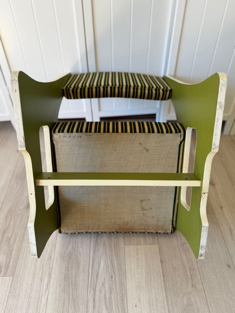 ①ソファ椅子 昭和レトロポップ ソファ テーブル セット グリーンストライプ
