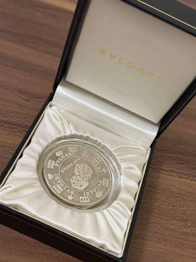 BVLGARI ラスベガス限定メダル 銀製記念硬貨 専用ケース付き