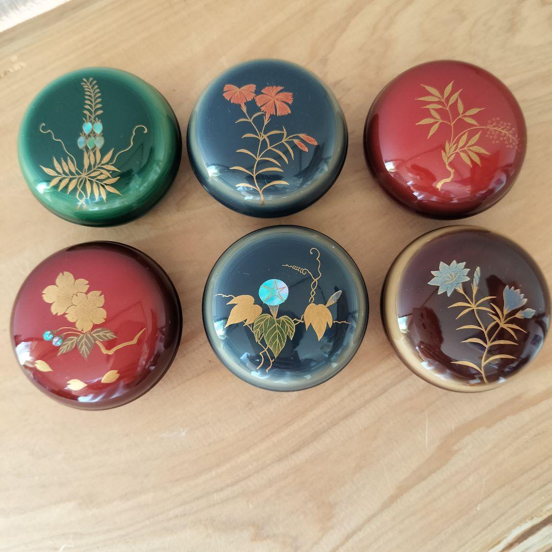 茶道具 四季の花蒔絵 香合 12個セット 田中修孝