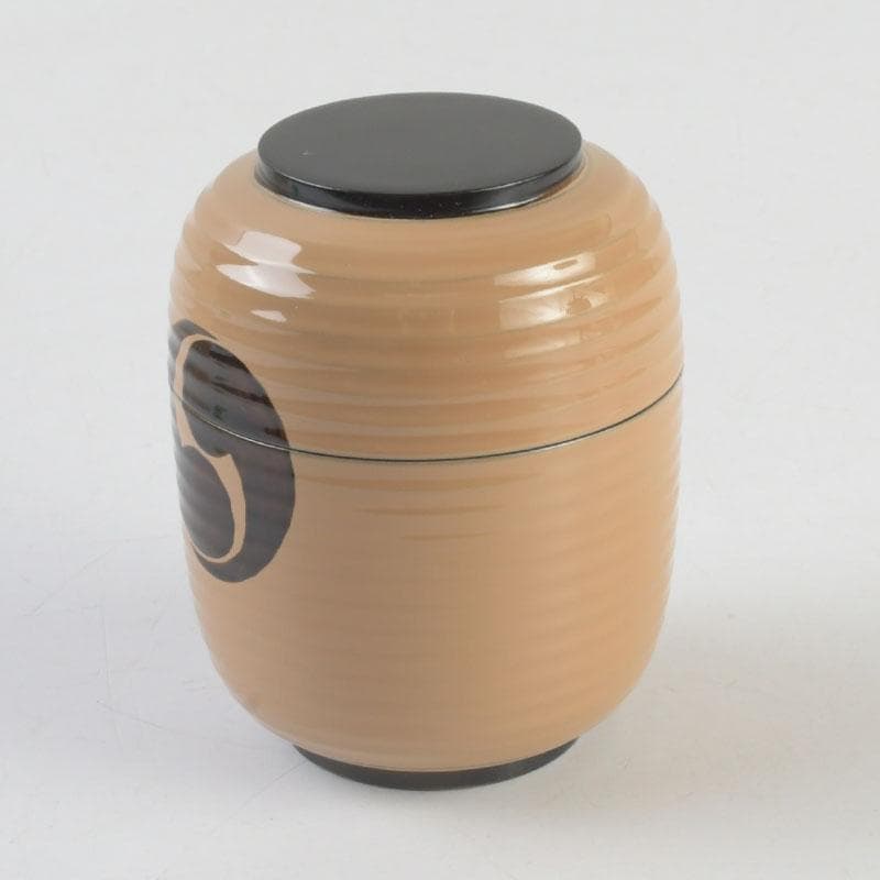 茶道具　佐々木麗峰作　二ツ巴蒔絵　提灯茶器　棗　共箱　V　9557