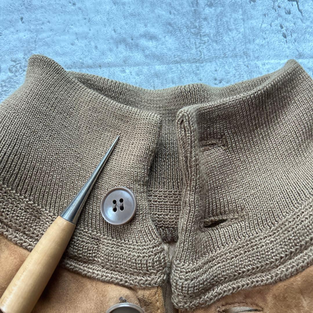 Vintage 80s ユーロ　 レザージャケット　スエードジャケット　52