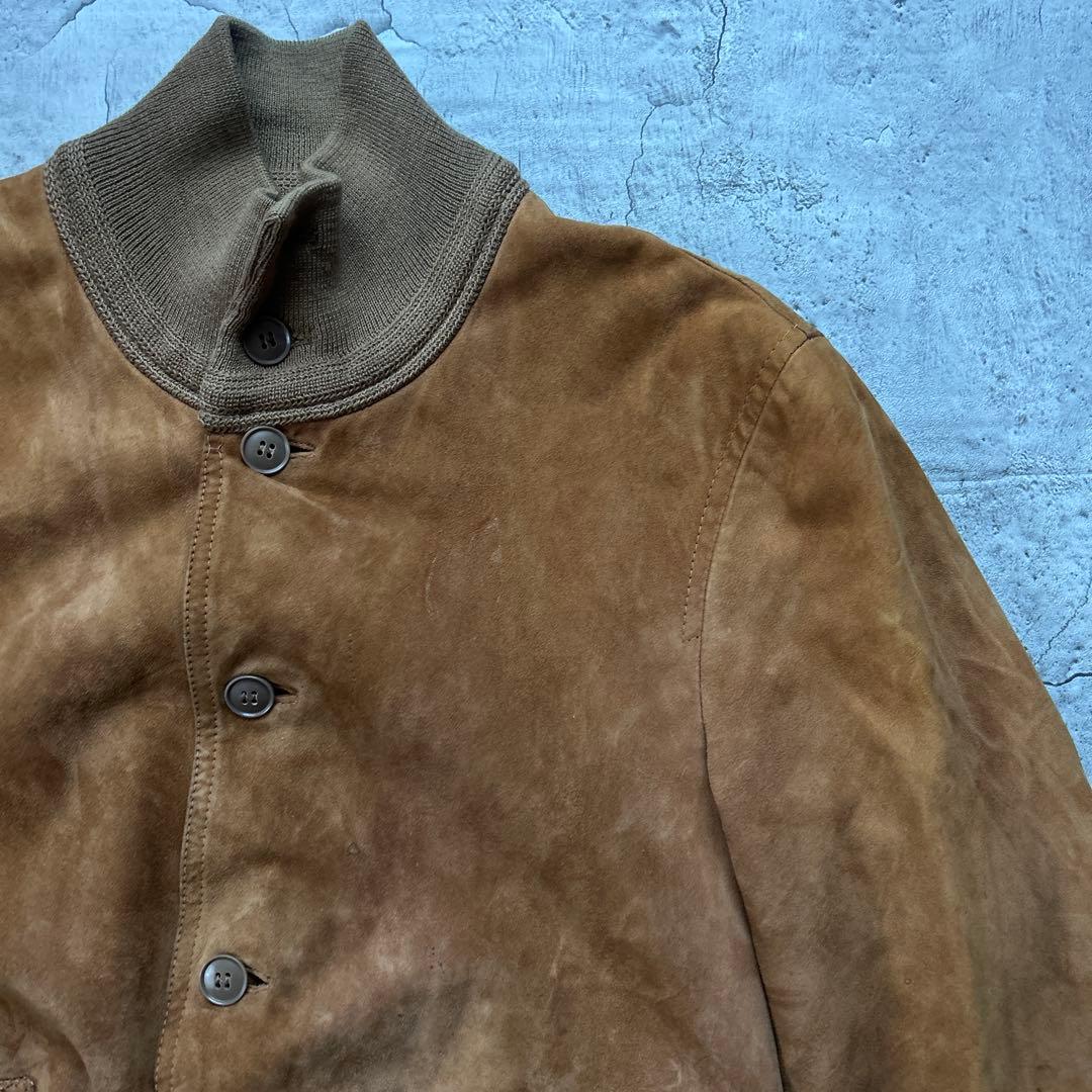 Vintage 80s ユーロ　 レザージャケット　スエードジャケット　52