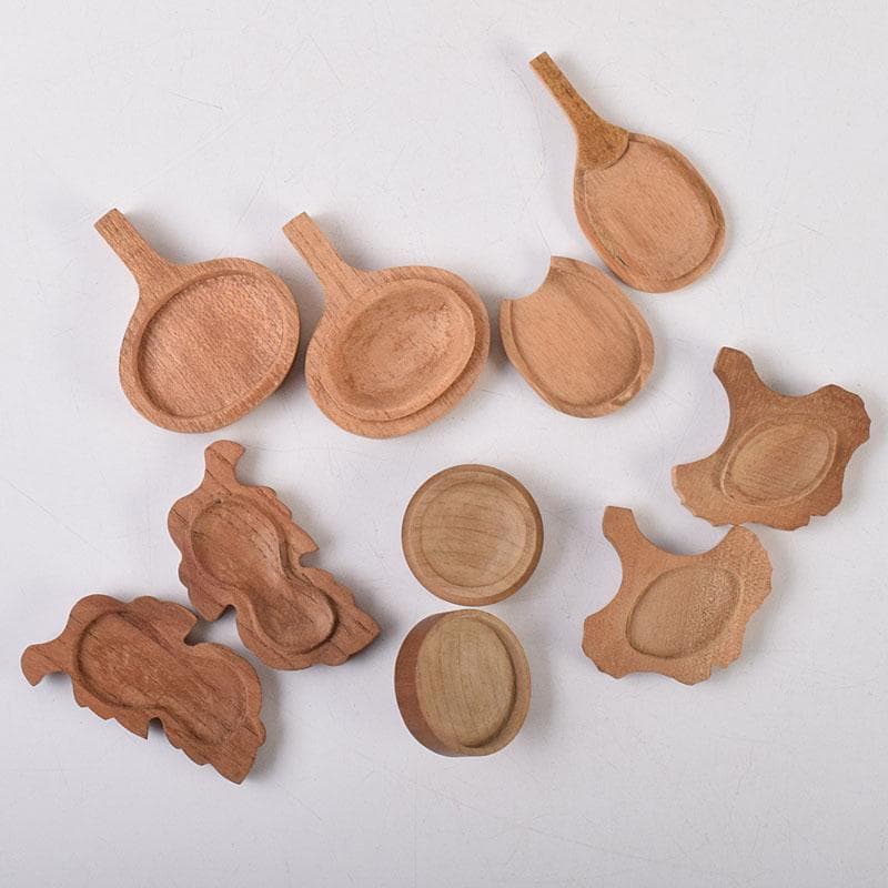 茶道具　木彫　光銘　団扇香合　花葉香合など　５点まとめて　V　R9254