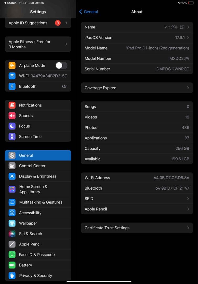 iPad Pro 11インチ 第2世代 Apple Pencil第2世代