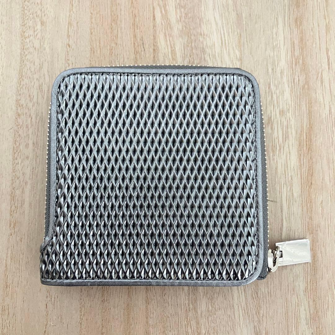 新品未使用✨ヒロコハヤシ✨カテーナ✨ファスナー式✨二つ折り財布✨シルバー