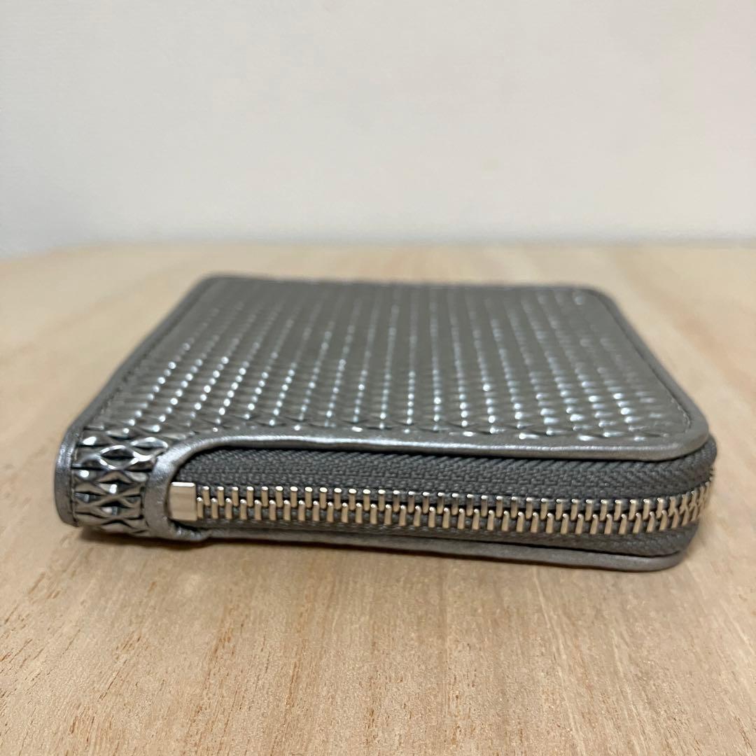 新品未使用✨ヒロコハヤシ✨カテーナ✨ファスナー式✨二つ折り財布✨シルバー