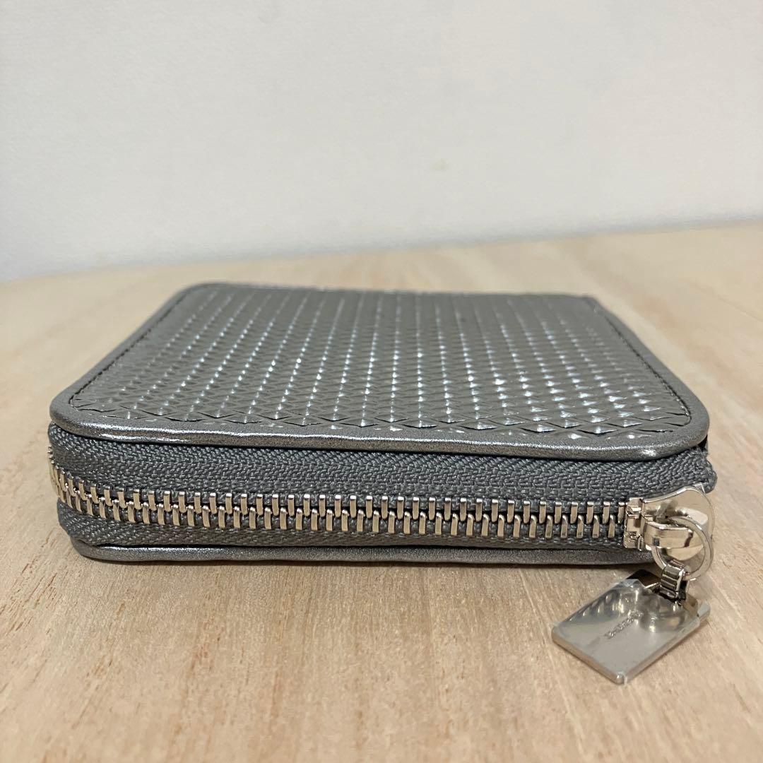 新品未使用✨ヒロコハヤシ✨カテーナ✨ファスナー式✨二つ折り財布✨シルバー