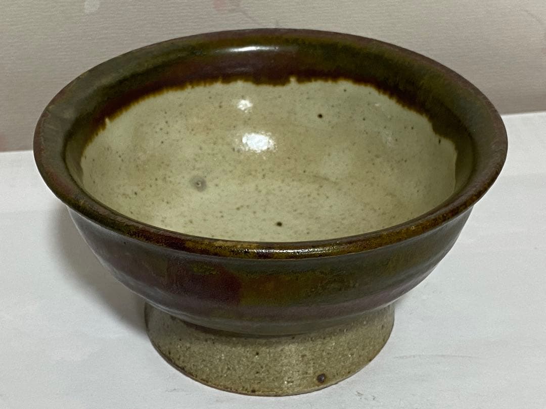 ♦民藝 ぐい呑み 益子焼 濱田庄司 柿釉 酒器 昭和時代初期 古美術 骨董品