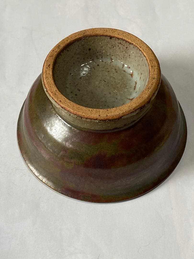 ♦民藝 ぐい呑み 益子焼 濱田庄司 柿釉 酒器 昭和時代初期 古美術 骨董品