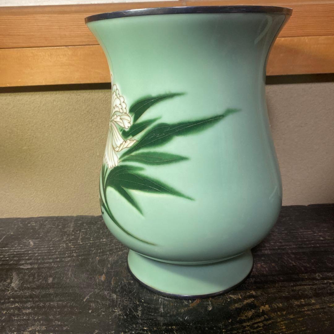 安藤七宝花図花瓶25cm18cm