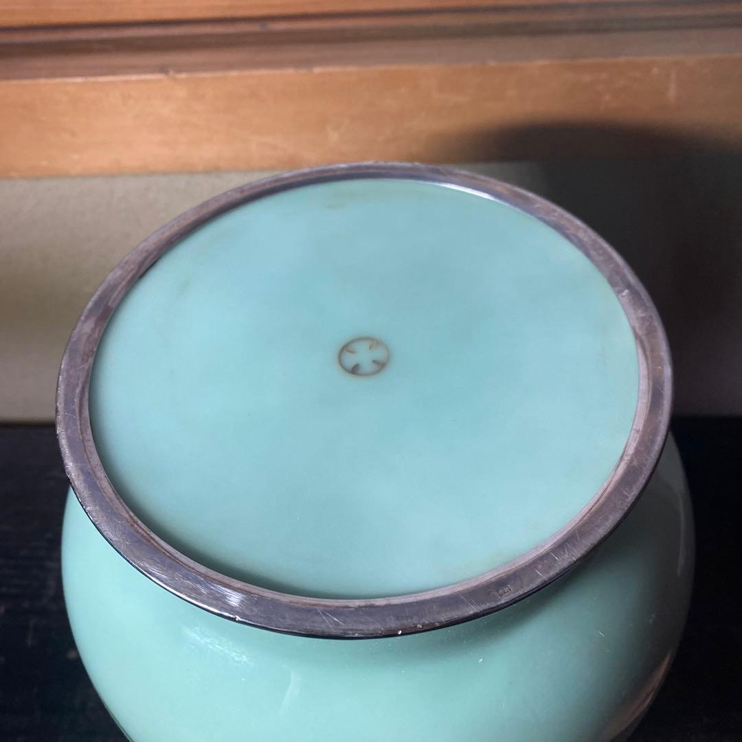 安藤七宝花図花瓶25cm18cm