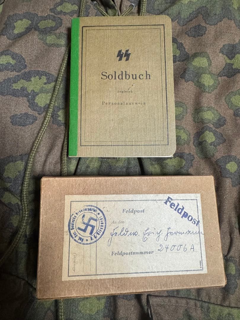 希少！当時物　ドイツ軍　折りたたみポケットナイフ、手帳、ソーイングセット