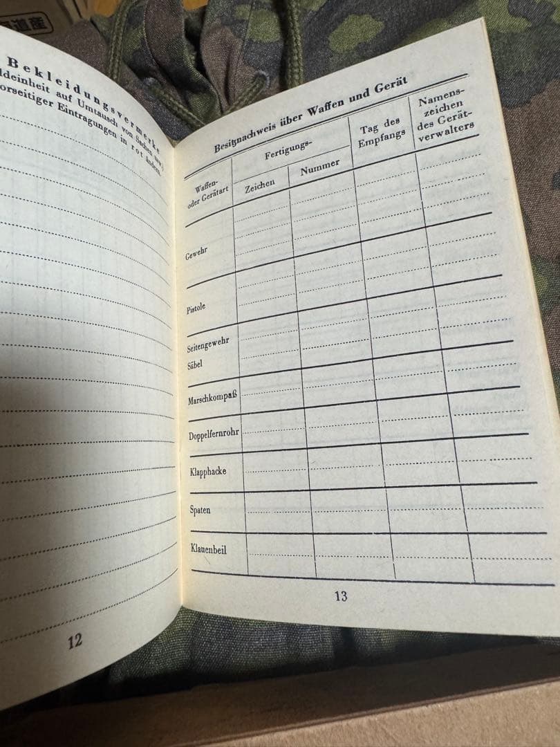 希少！当時物　ドイツ軍　折りたたみポケットナイフ、手帳、ソーイングセット