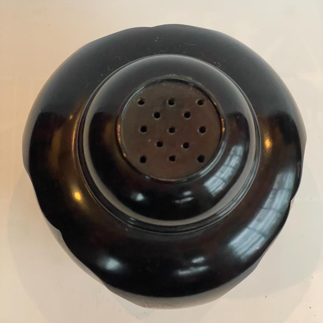 輪島塗 香炉 紫檀 蒔絵 越山 三つ足 山水 阿古陀 漆 金箔 螺鈿細工 骨董