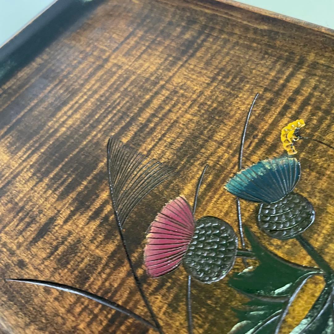 草木彫 川添日記 《角盆》 百年うつわ神様からの贈り物