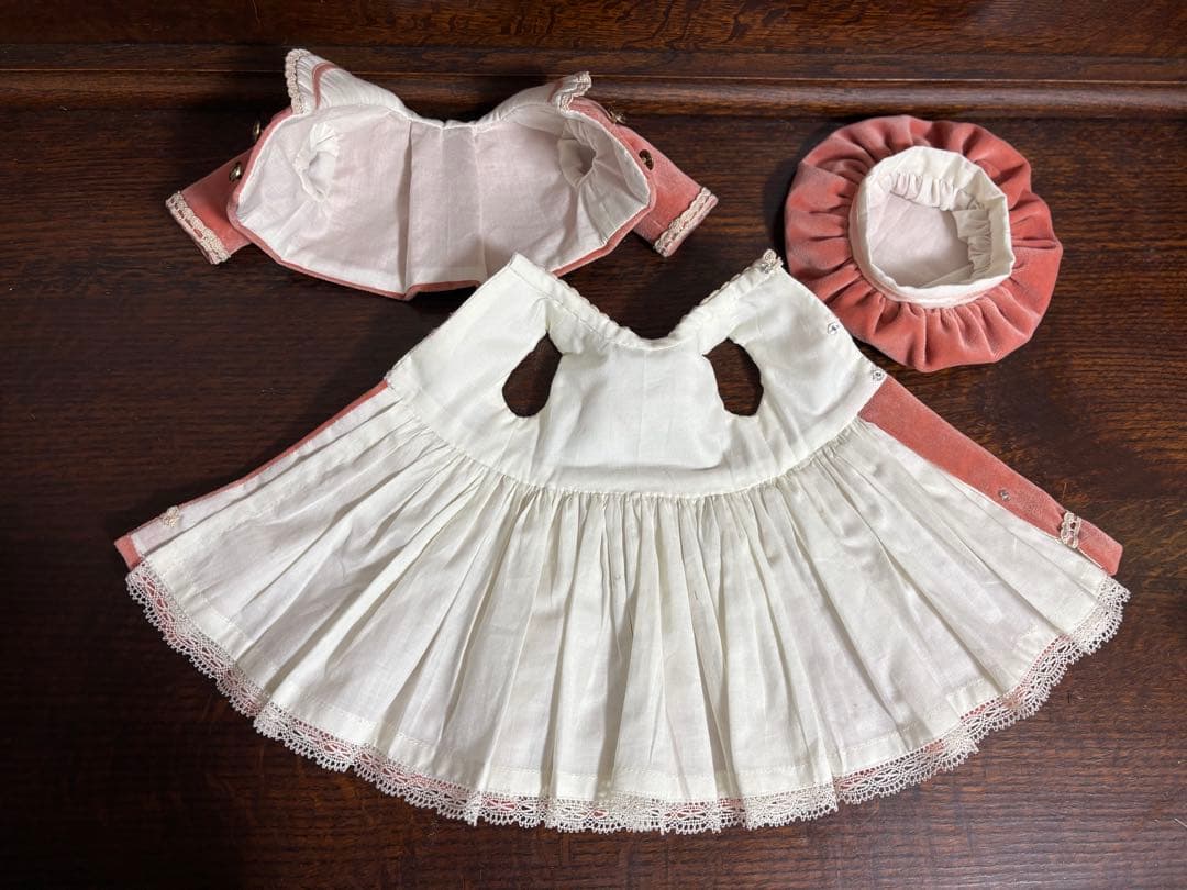 アンティークドール ビスクドール ドレス ジャケット レース セーラーカラー