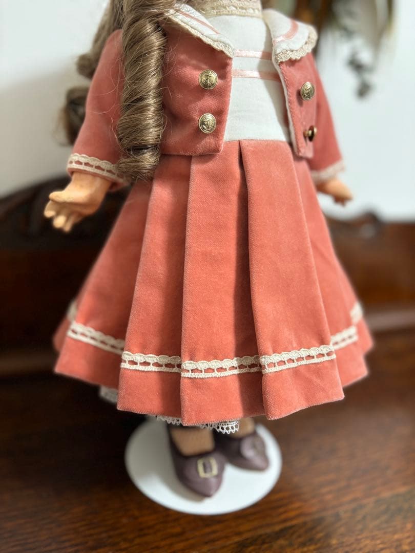 アンティークドール ビスクドール ドレス ジャケット レース セーラーカラー