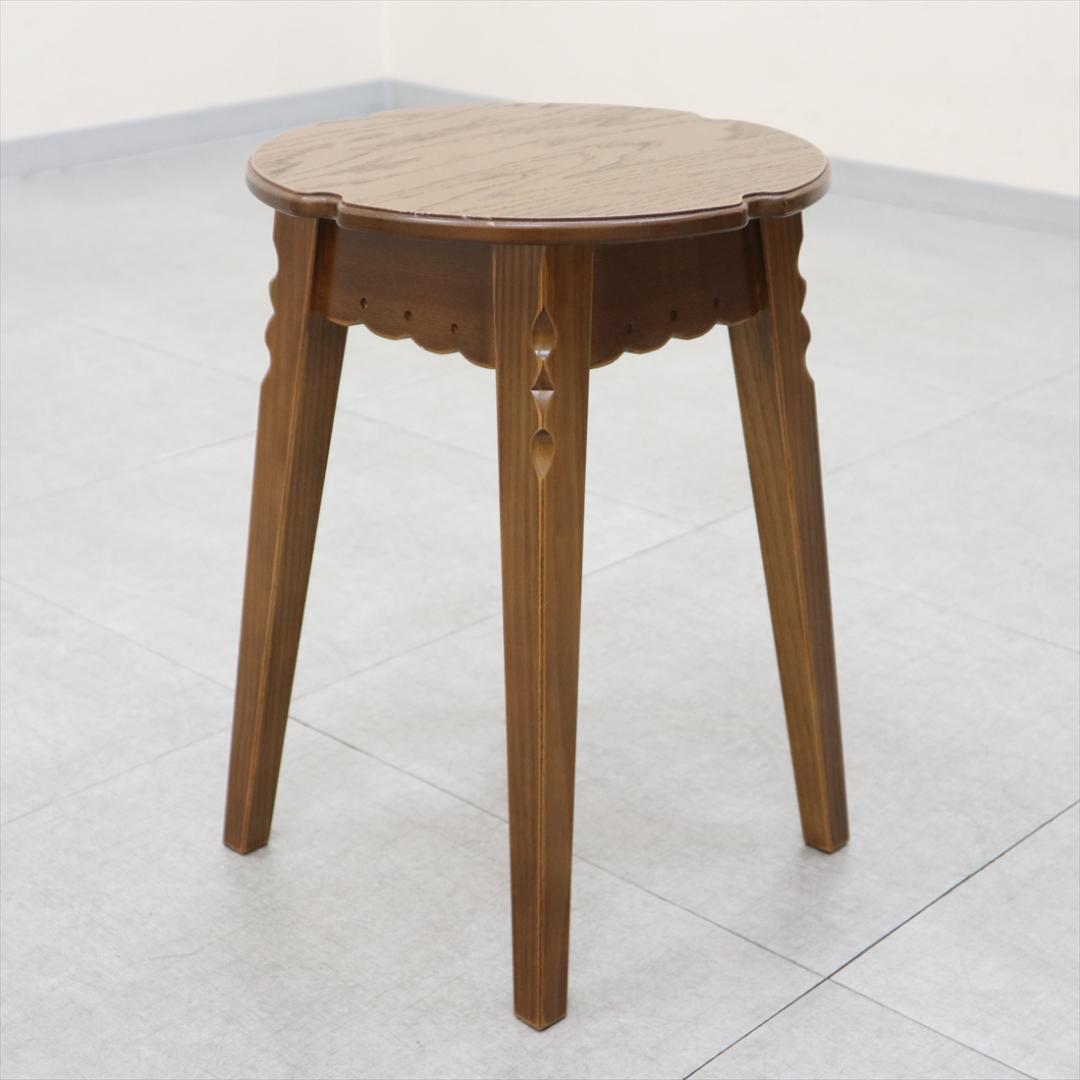 パリの雑貨屋 F-23 スツール 丸イス 丸椅子 木製 腰掛 椅子 玄関 チェア