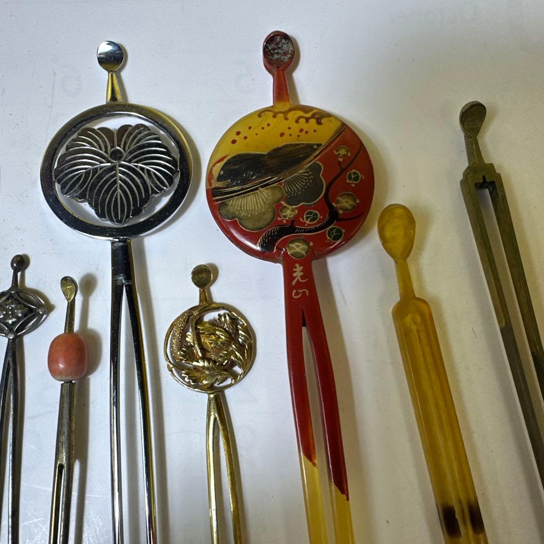 髪飾り，アクセサリー，鼈甲，金工，まとめ売り