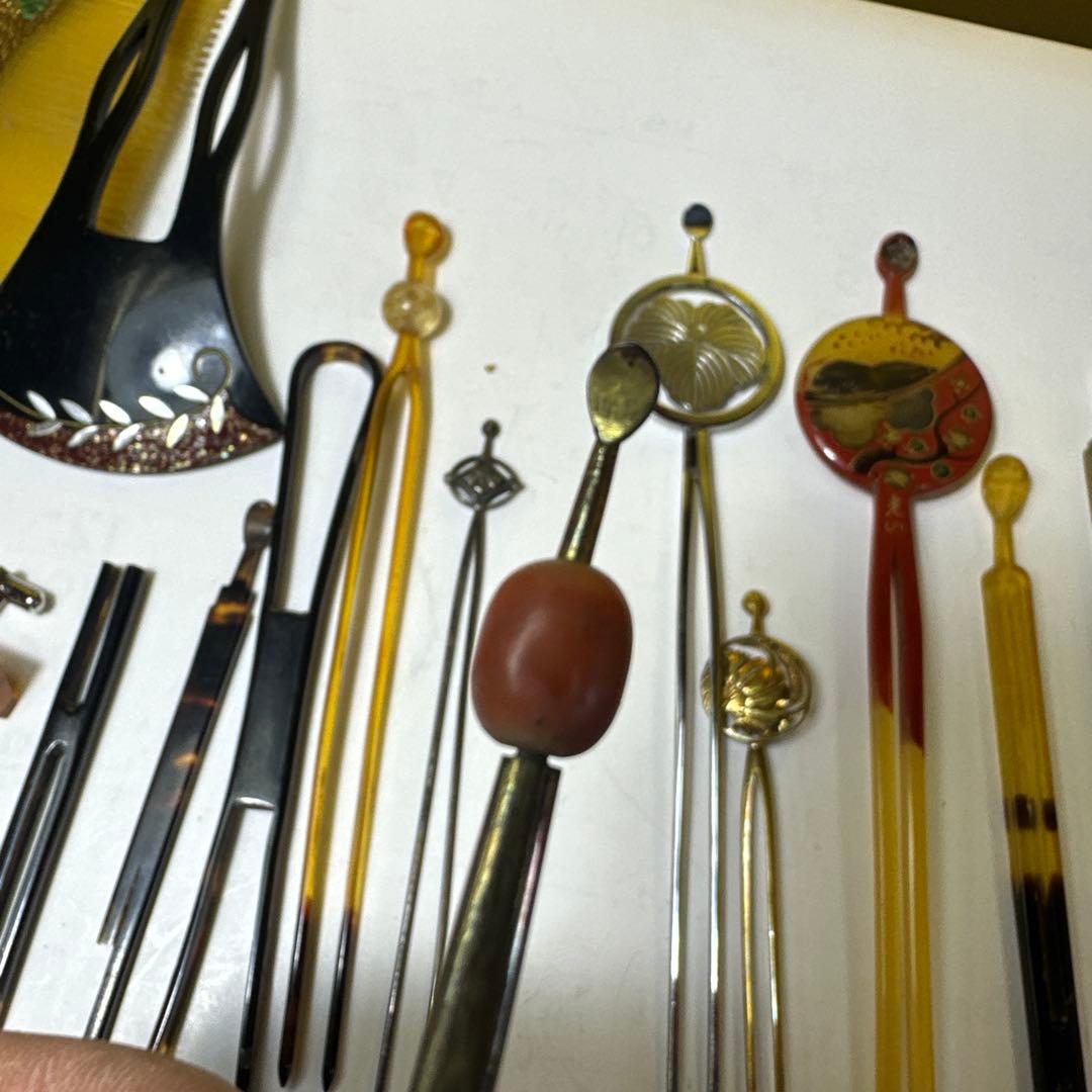 髪飾り，アクセサリー，鼈甲，金工，まとめ売り