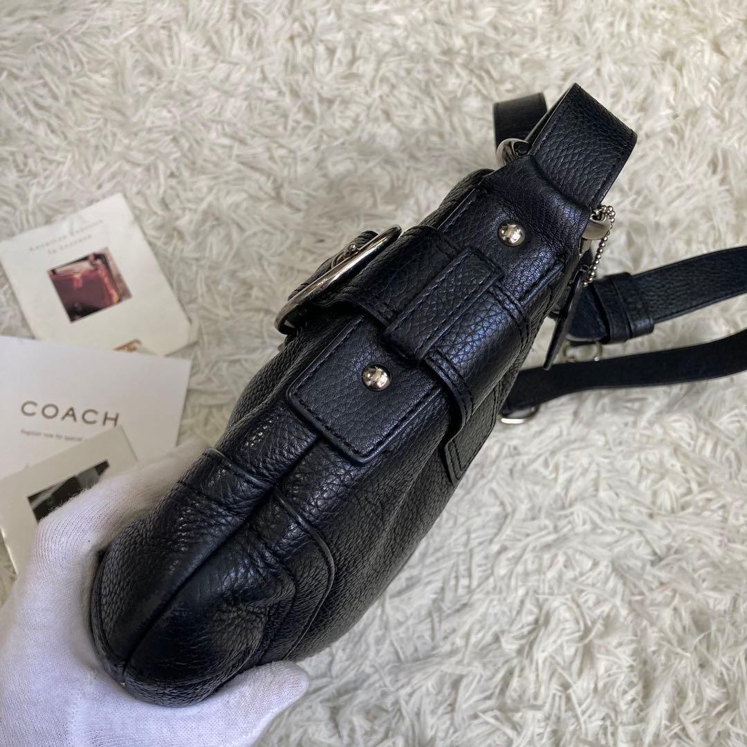 vintage coach old soho Black ダブルバックル 黒