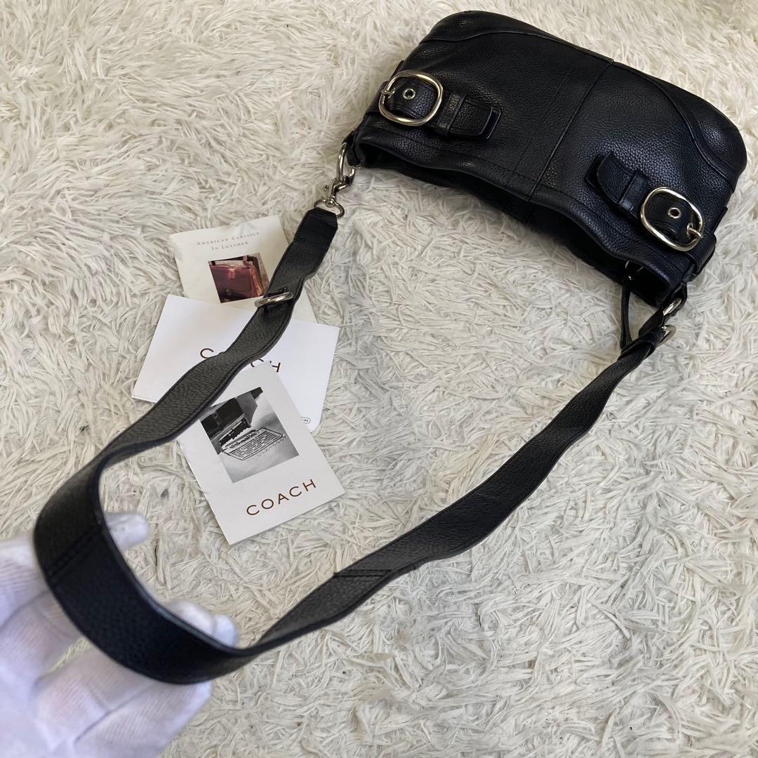vintage coach old soho Black ダブルバックル 黒