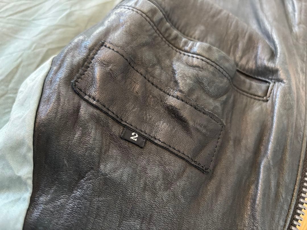 ISAMU KATAYAMA BACKLASH レザー シングル ライダース 黒