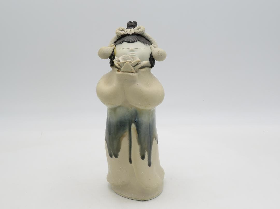 青芳人形 2点セット 陶器人形 森元青芳 砥部焼 オブジェ 置物 インテリア