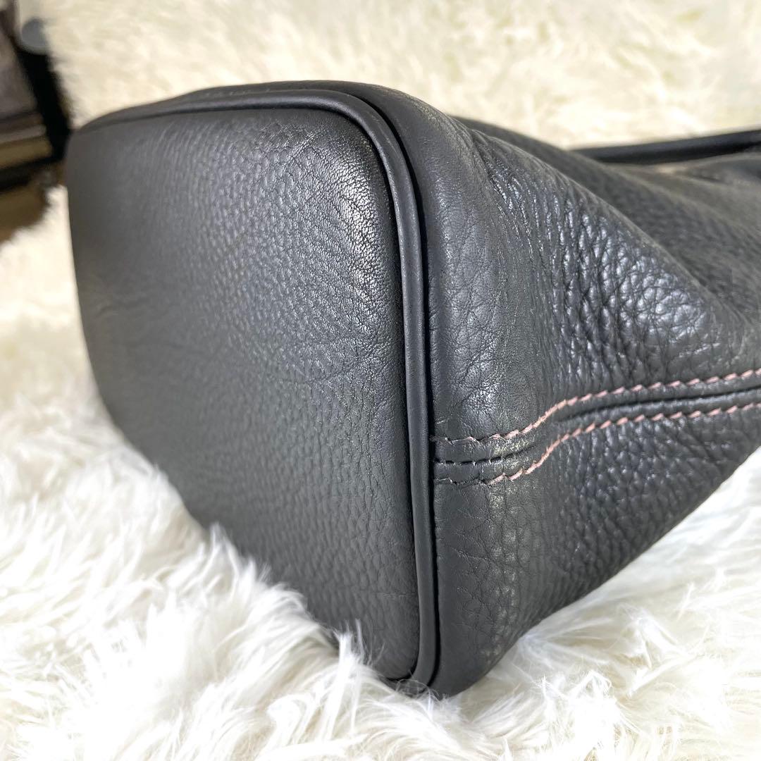 OLD COACH コーチ ハンドバッグ レザー 4921 シボ革