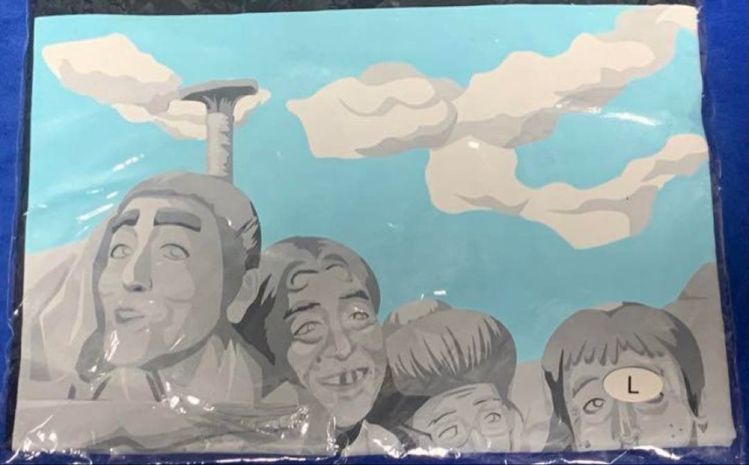 【Lサイズ】志村けん Tシャツ ラシュモア Tシャツ バカ殿　変なおじさん