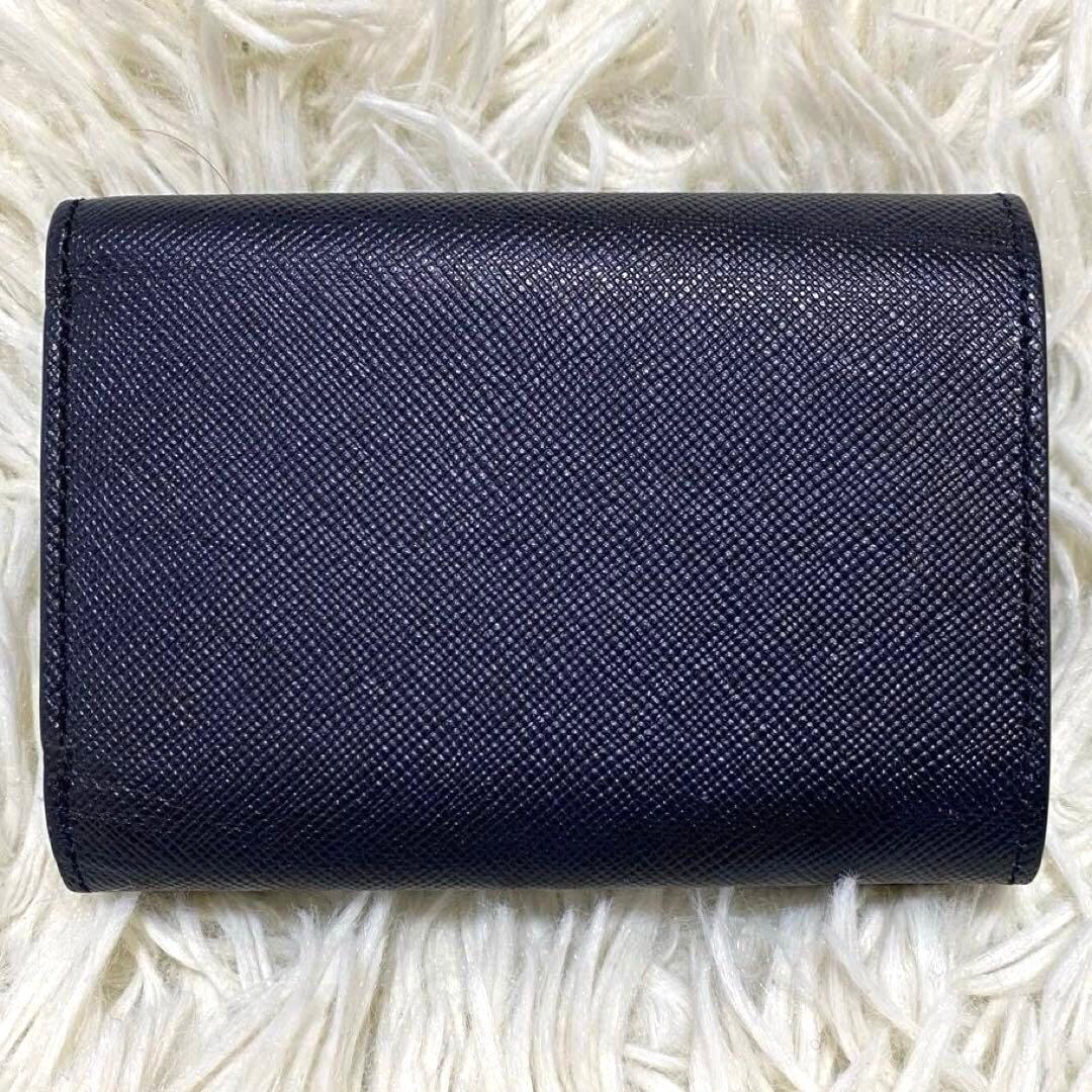 【未使用級✨】ペッレモルビダ 三つ折り財布 サフィアーノレザー ネイビー