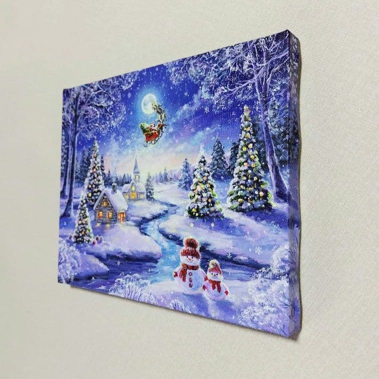 R*U様 【夜空を見上げて】アクリル画 F3 風景画 絵画