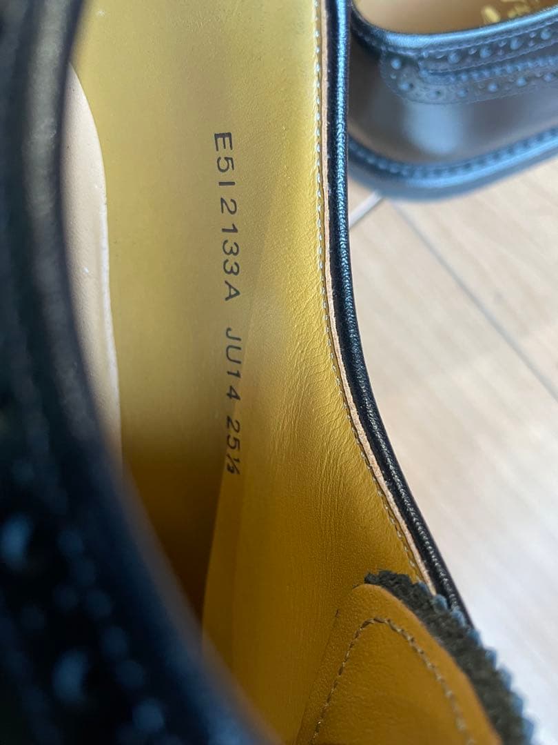 2度のみ着用 リーガル ウイングチップ 黒 ブラック 25.5cm