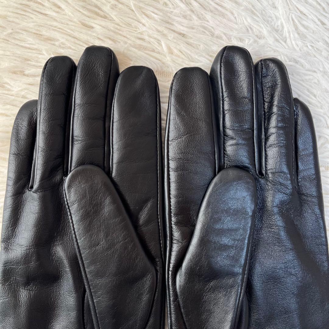【新品未使用】ポールスミス　アーティストストライプ パイピング レザーグローブ