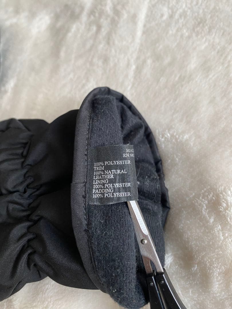 1999FW prada sport globe レザー切り替え中綿手袋