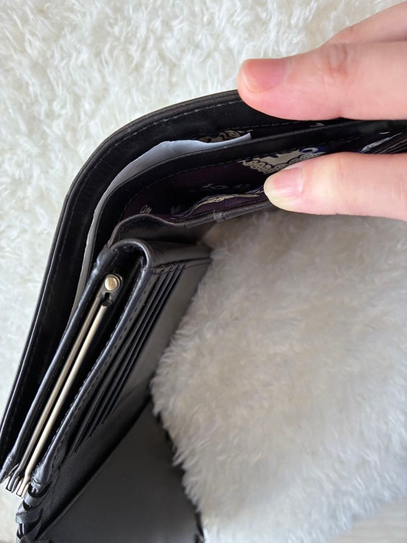 st◡̈⃝︎【新品】【希少品】ANNA SUI がま口　折り財布 ブラック