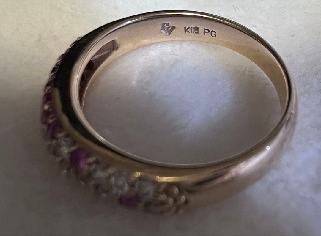 ポンテヴェキオ　指輪　K18PG ピッコリーニ