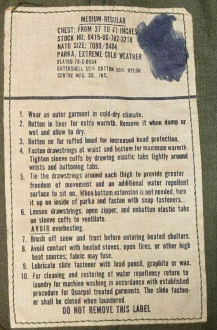 70s ニアミント ビンテージ M65 パーカー モッズコート フィッシュテール